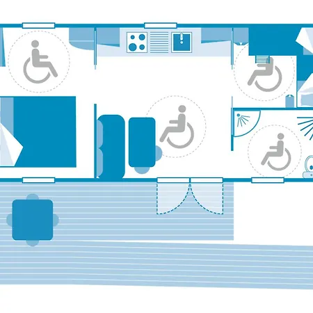 4p 2bdrms Aircon Parque de Campismo Vendres