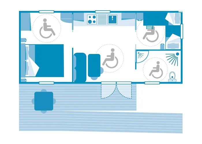 4p 2bdrms Aircon Parque de Campismo Vendres